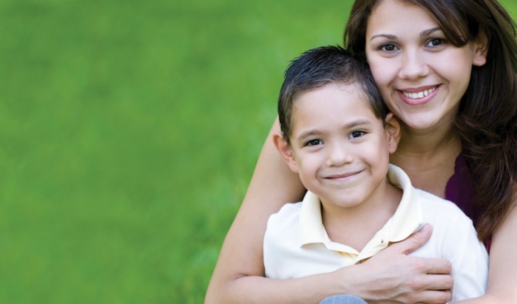 Picture of mother holding her son